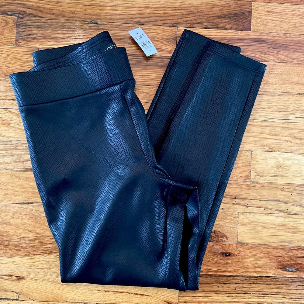 Snake Print Ponte Leggings LOFT (M)